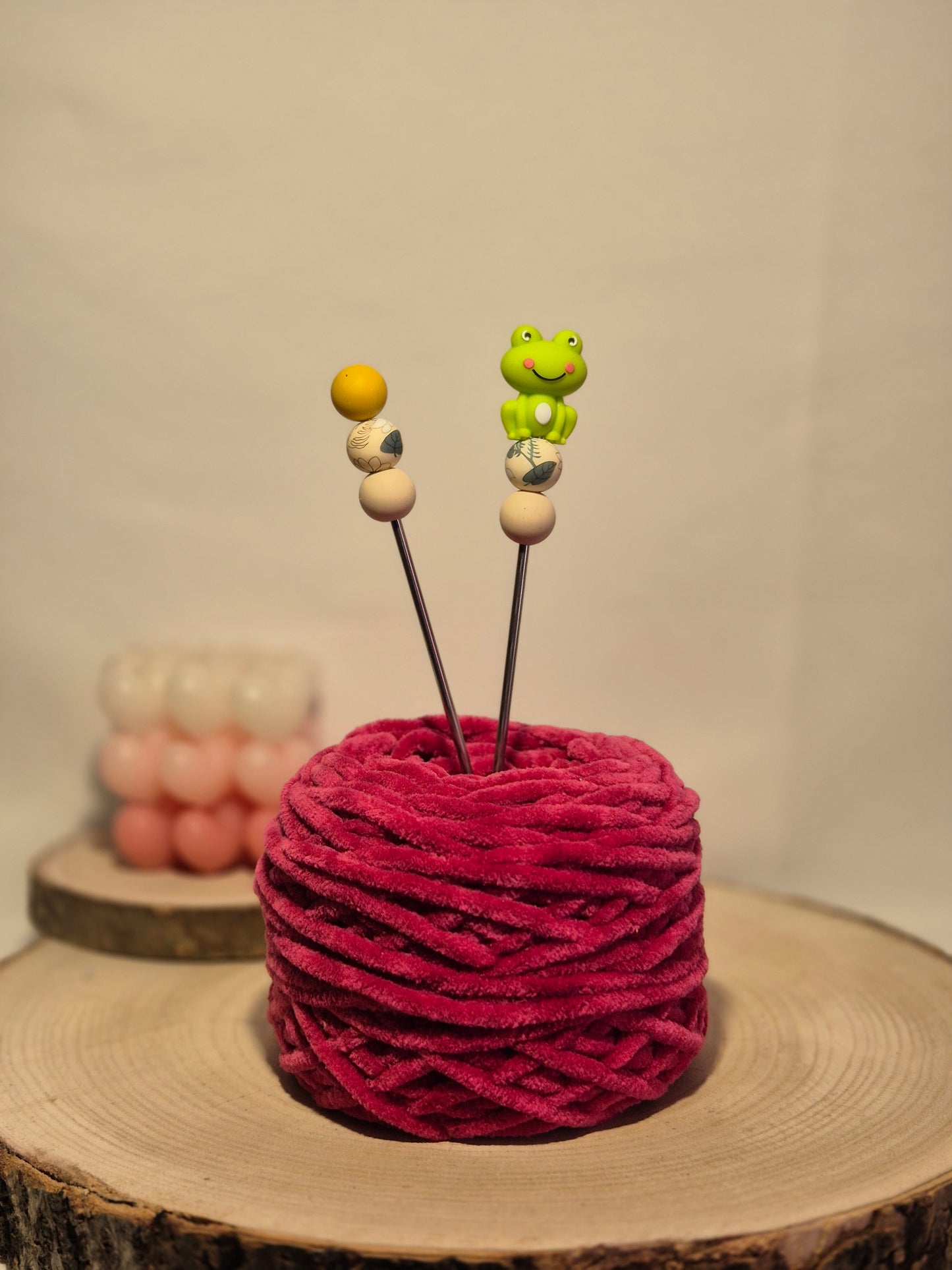 Frosch Amigurumi-Sticks