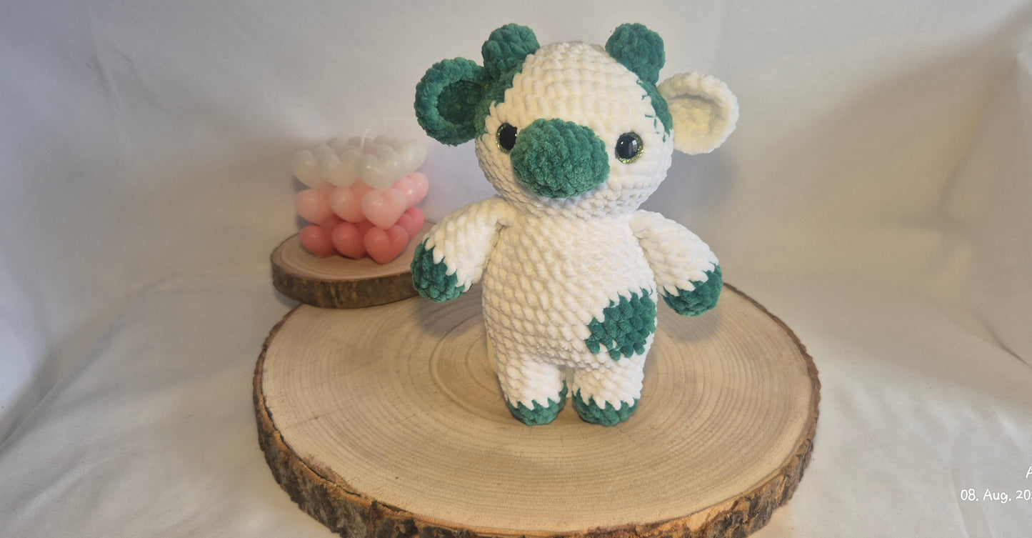 Kuh Amigurumi gehäkelt – Handmade Kuscheltier – Häkel Kuh Spielzeug – Geschenk Baby oder Kinder – Sicherheitsaugen Tier