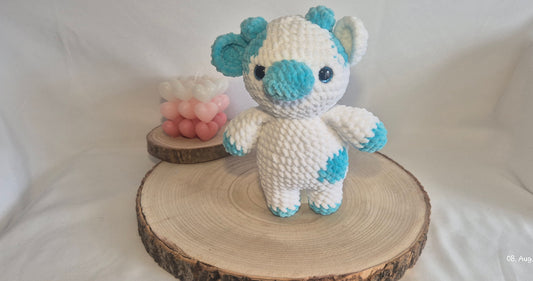 Kuh Amigurumi gehäkelt – Handmade Kuscheltier – Häkel Kuh Spielzeug – Geschenk Baby oder Kinder – Sicherheitsaugen Tier