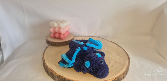 Drache Amigurumi gehäkelt – Kuscheltier Handmade – Häkel Drache Spielzeug – Geschenk zur Geburt – Sicherheitsaugen – Deko Fantasy